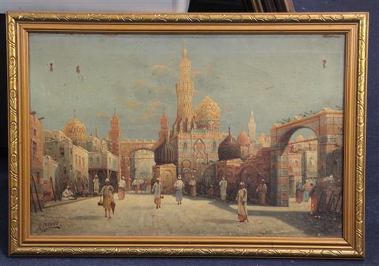 Henri Carnier (1800-1868) Arab street scenes 14.5 x 22.5in.